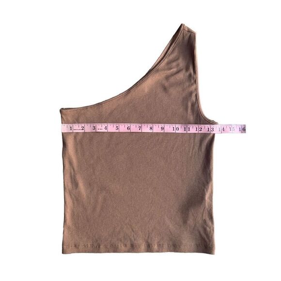 Madewell Supima Rib One-Shoulder Tank in Stable/brown - Picture 9 of 10